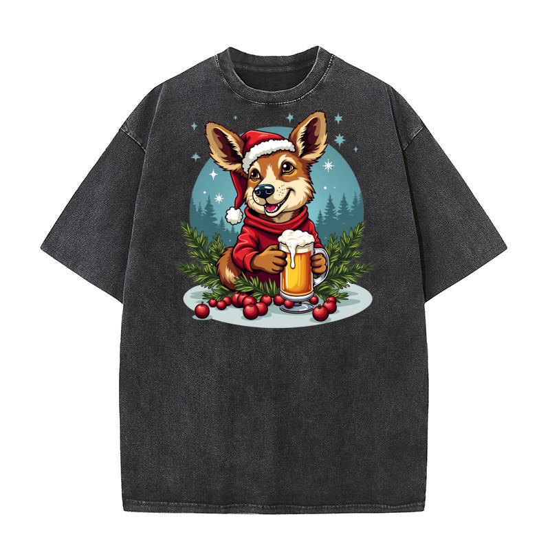 Animal Beer Christmas Sublimation Bundle 12 Washed T-Shirt