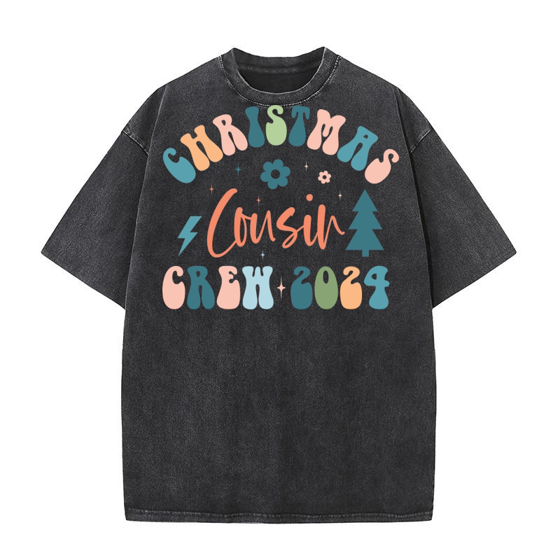 Christmas Cousin Crew 2024 8 Washed T-Shirt
