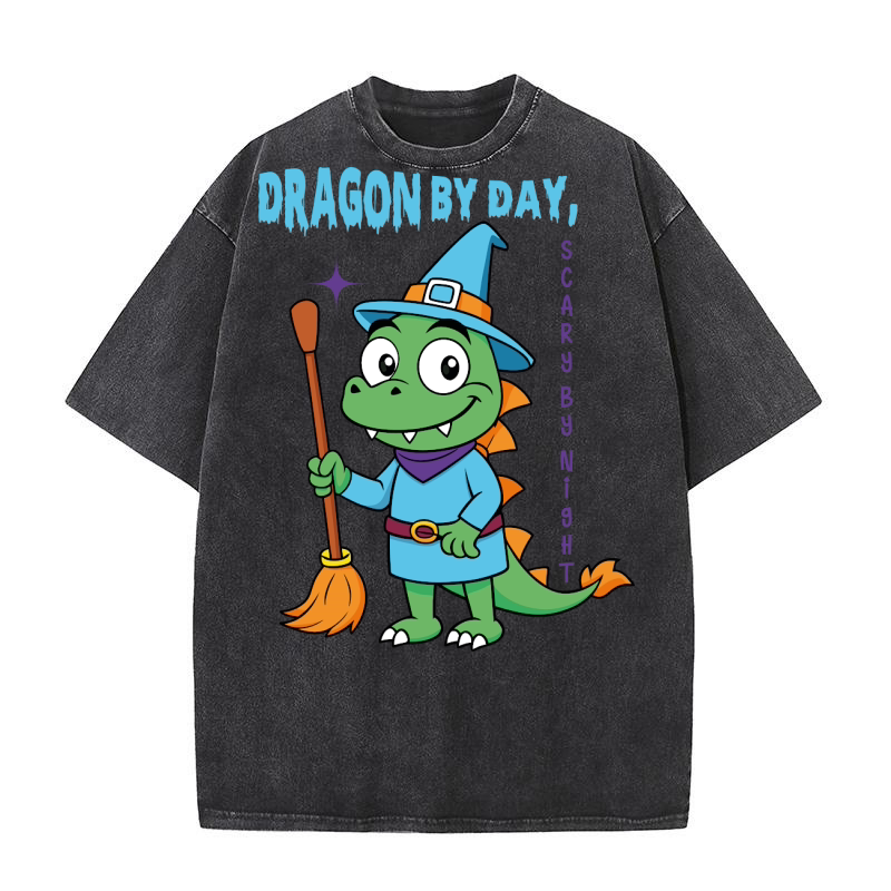 Dragon by day scary by night Washed T-Shirt