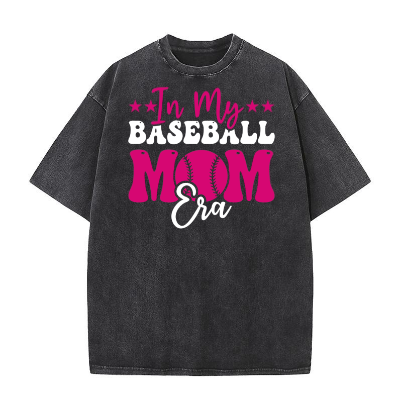 In My Basball Mom Era 04 Washed T-Shirt