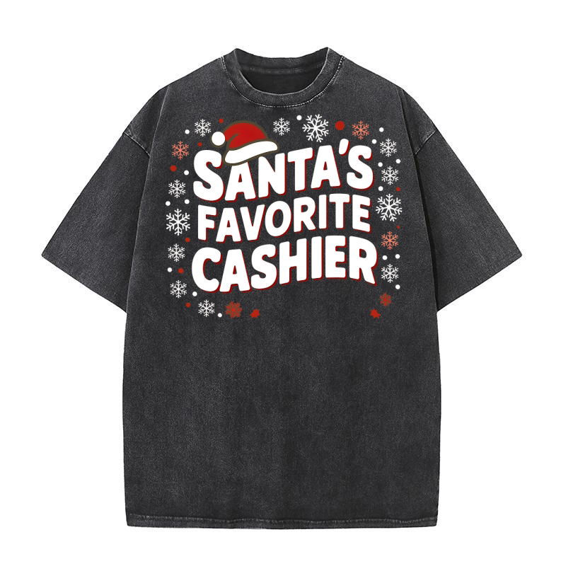 Santas favorite cashier Washed T-Shirt