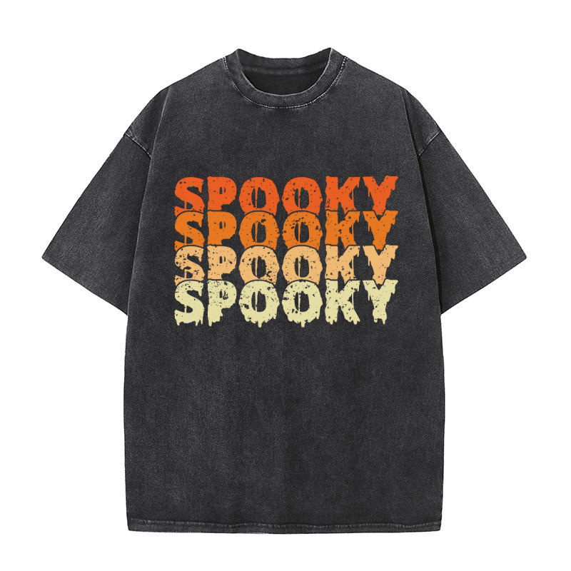 Spooky Spooky Spooky Spooky Washed T-Shirt
