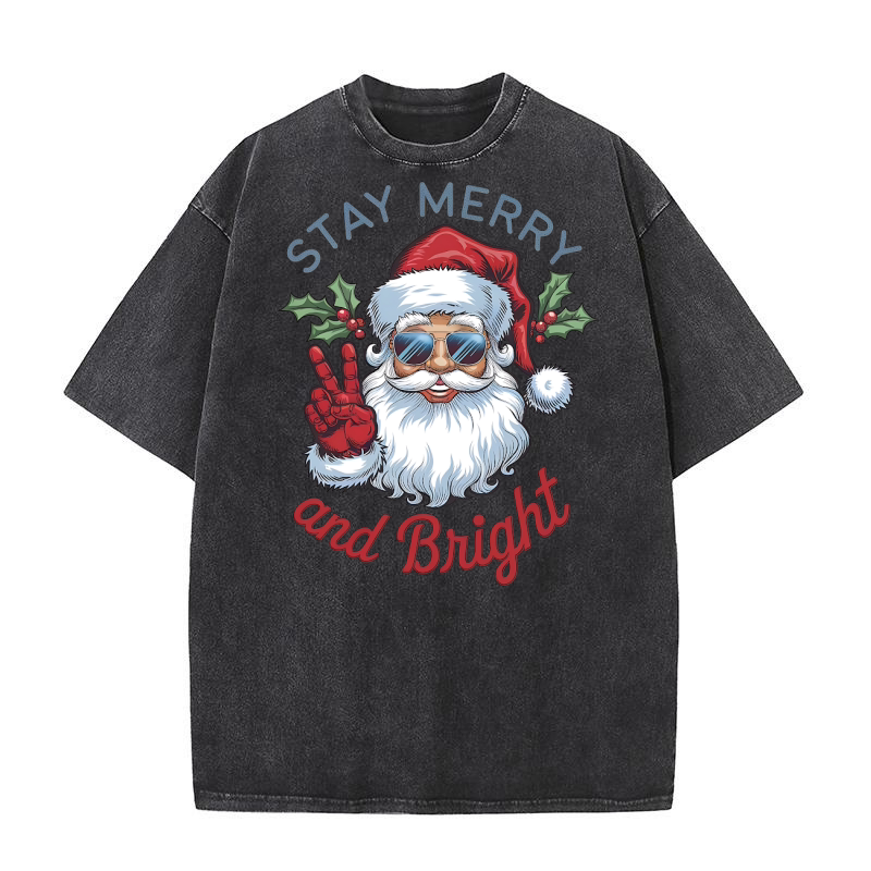 STAY MERRY and bright Washed T-Shirt
