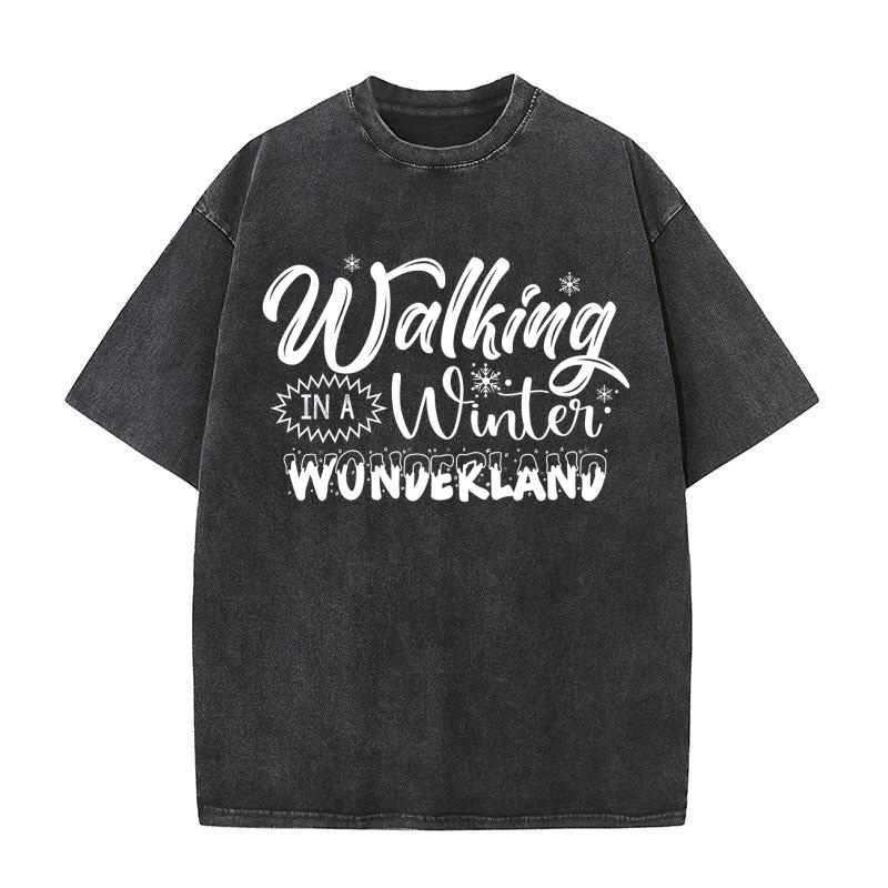 Walking In A Winter Wonderland Washed T-Shirt