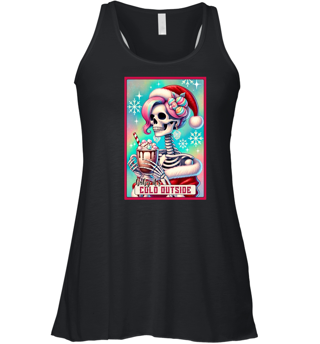 8.Christmas Skeleton Taro Cards Bundle Women's Flowy Tank Top