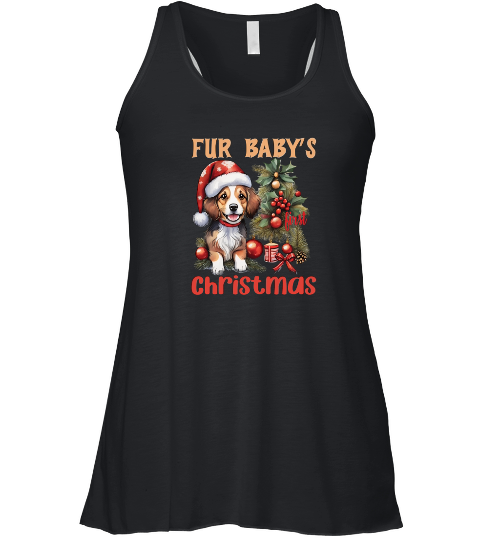 Fur Babys Christmas Dog 1 Women's Flowy Tank Top