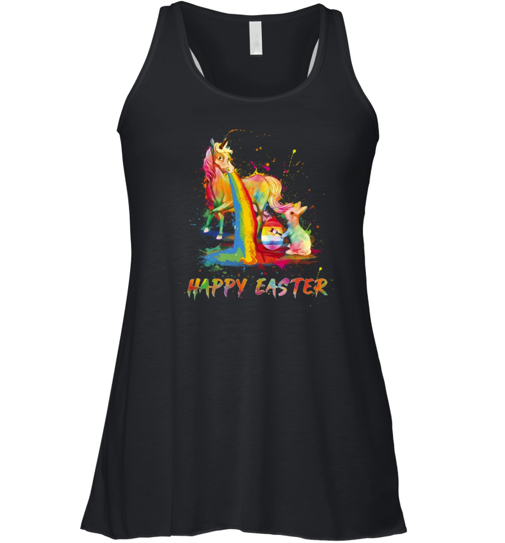 Happy Easter Unicorn Bunny Easter Day Women's Flowy Tank Top