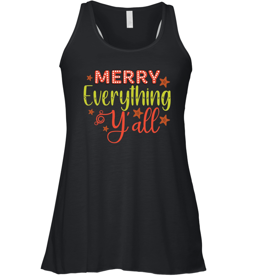 Merry Everything Yall,Christmas Women's Flowy Tank Top