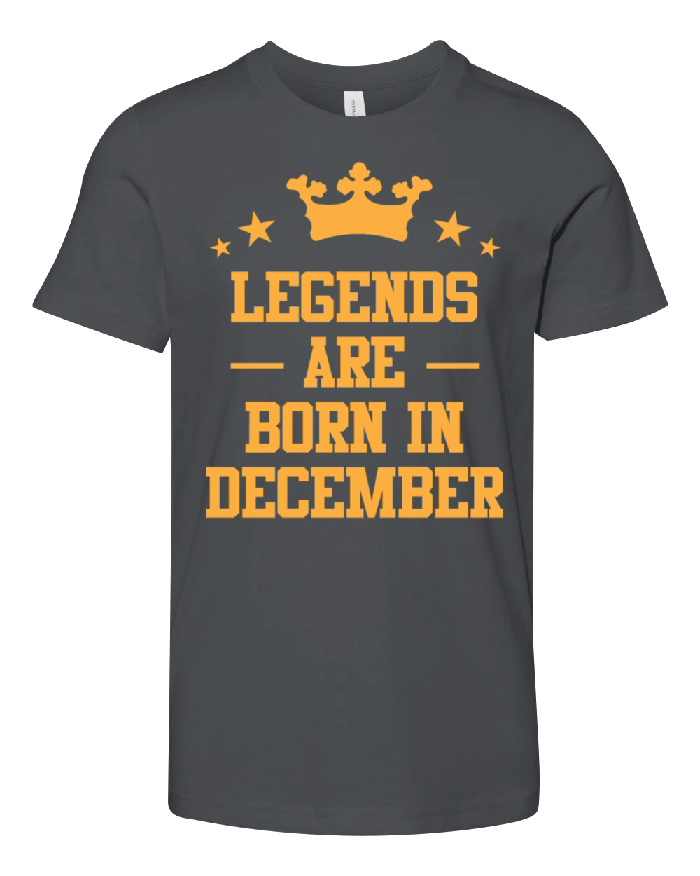 Legends Are Born In December Youth Unisex Jersey Tee