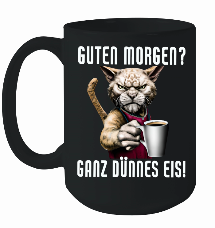 Guten Morgen? Angry Cat Ceramic Mug