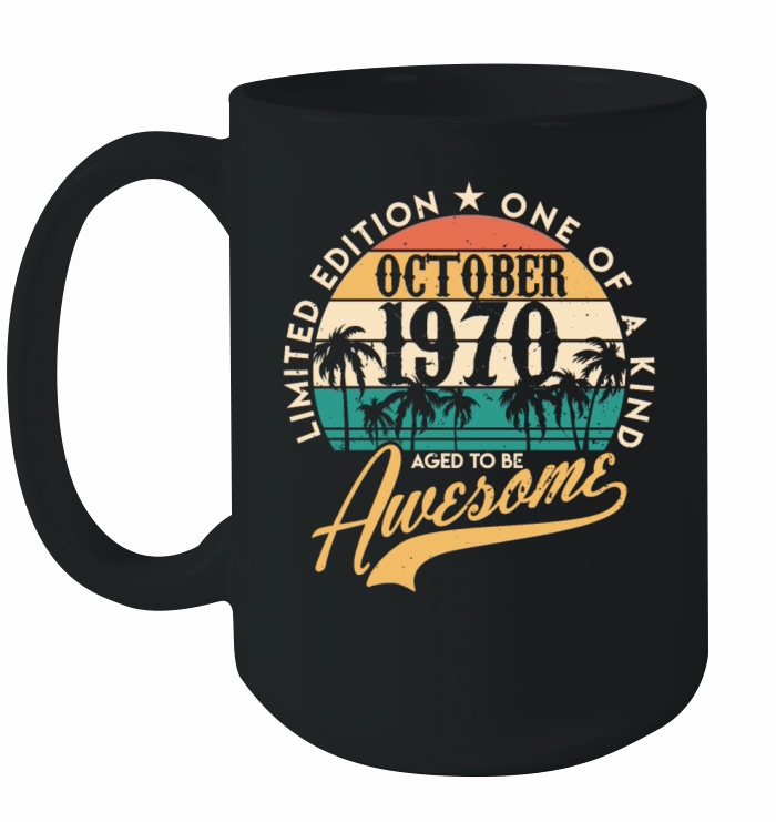 October 1970 birthday gifts for men women Vintage Ceramic Mug