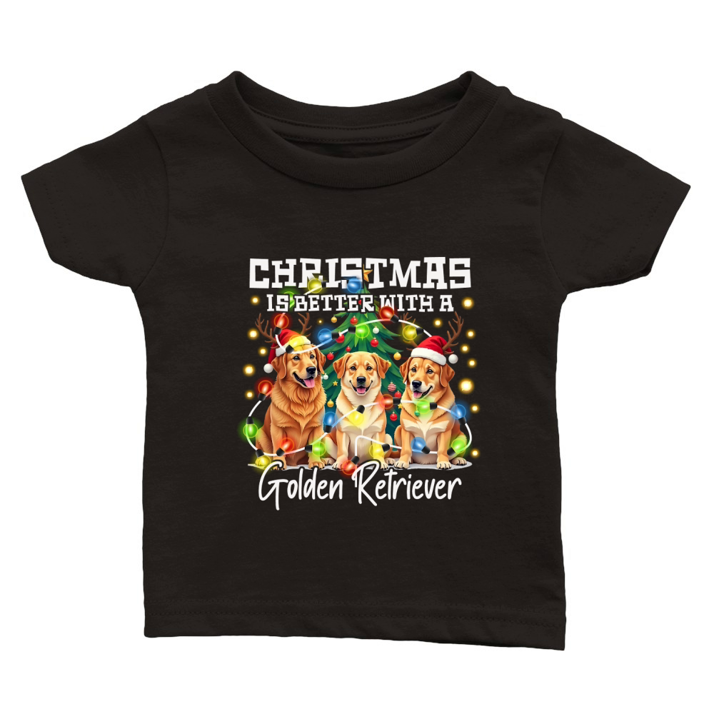 christmas is better with a golden retriever Classic Baby Crewneck T-shirt