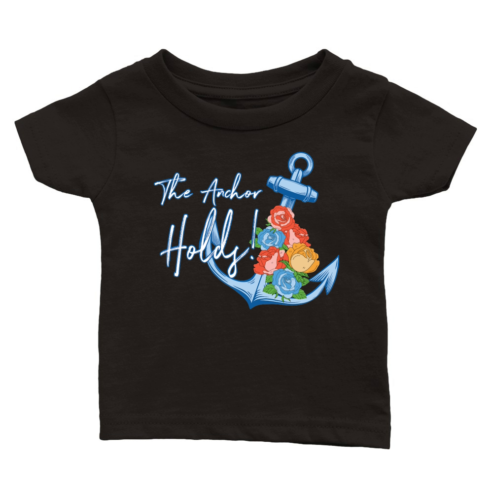 The Anchor Holds Floral Classic Baby Crewneck T-shirt