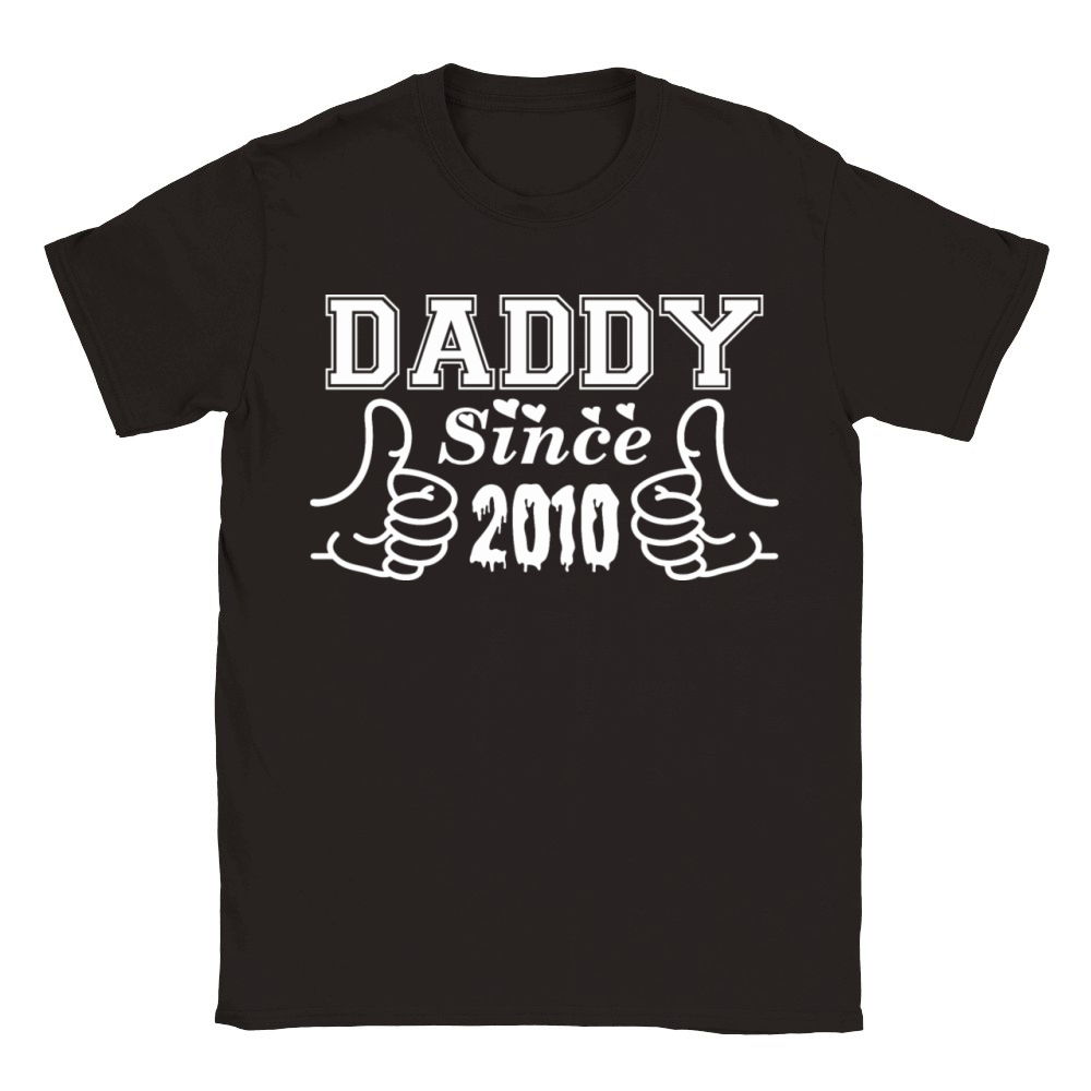 Daddy Since 2010 Happy Fathers Day Classic Kids Crewneck T-shirt