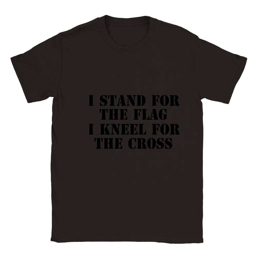 I Stand for The Flag I Kneel for The Cross T Shirt Classic Kids Crewneck T-shirt