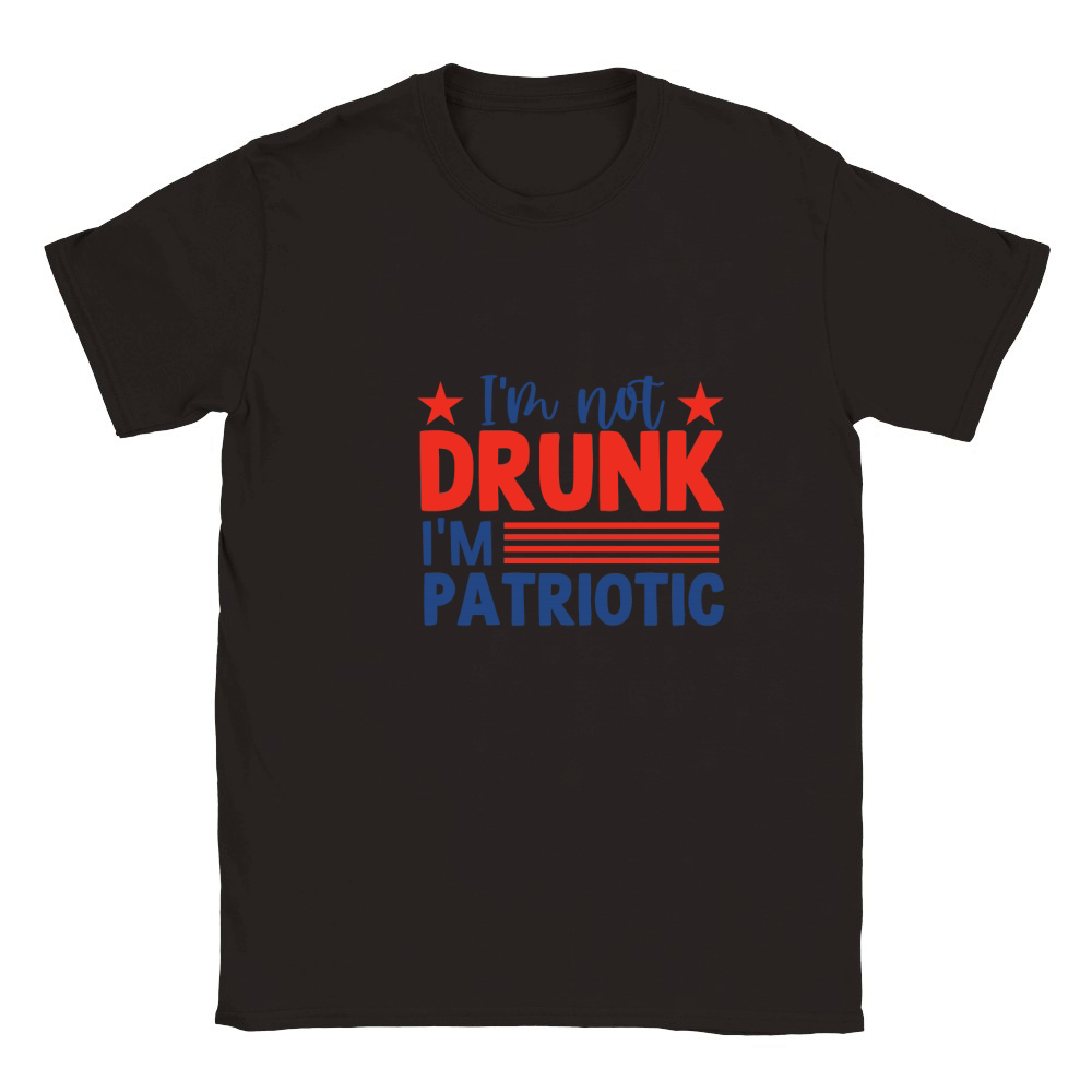 Im not drunk im patriotic Classic Kids Crewneck T-shirt