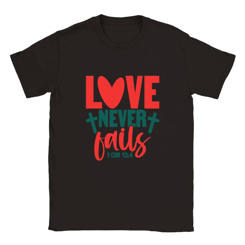 love never fails Classic Kids Crewneck T-shirt