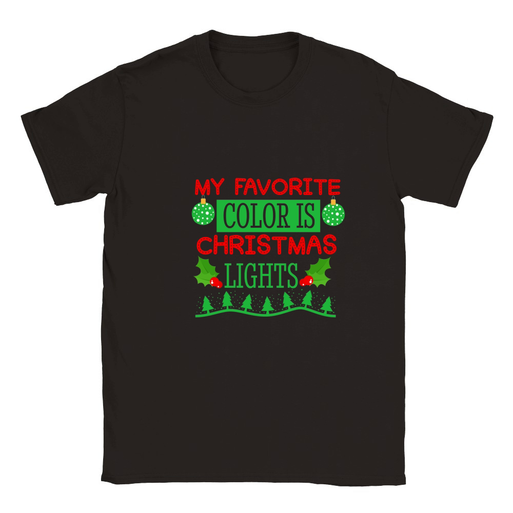 My Favorite Color is Christmas Lights 4 Classic Kids Crewneck T-shirt