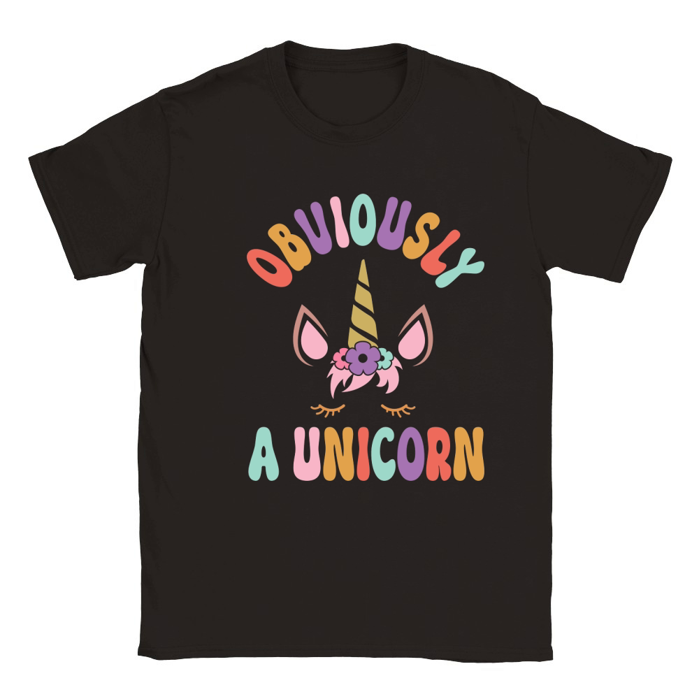 Obviously A Unicorn Classic Kids Crewneck T-shirt