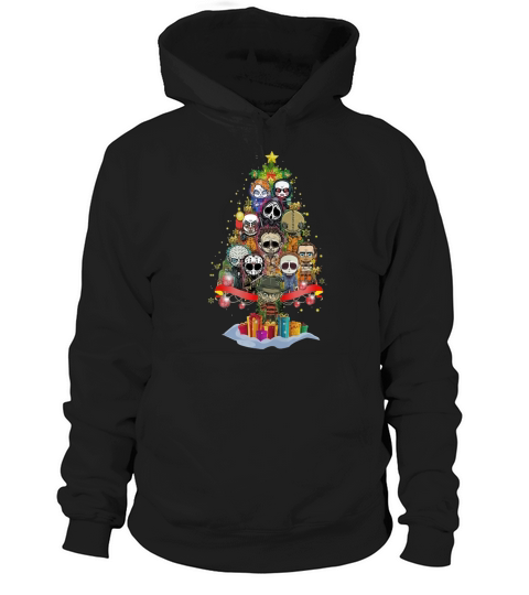 Christmas Tree Horror Character Merry Christmas Hoodie Unisex