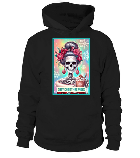 Cosy Chiristmas Vibes Skeleton Taro Card 02 Hoodie Unisex