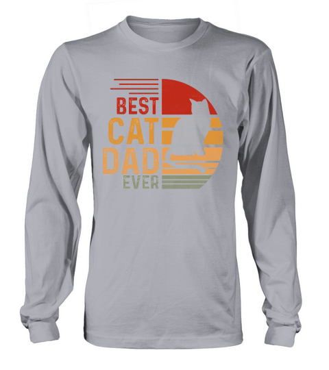 Vintage Best Cat Dad Ever Retro Long sleeved Unisex