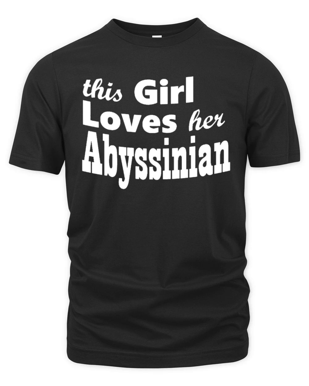 Abyssinian Cat Tee Shirt Organic Unisex T-shirt