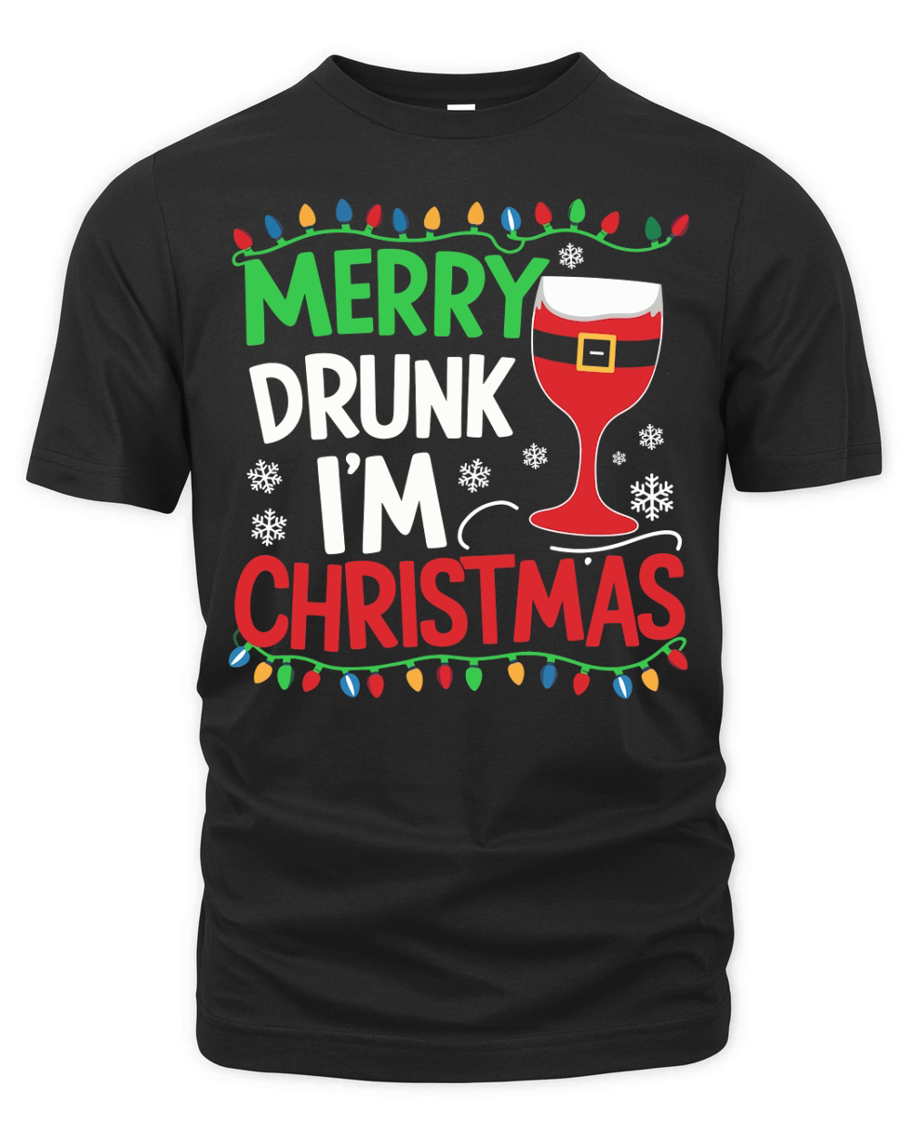 Merry Drunk Im Christmas Organic Unisex T-shirt