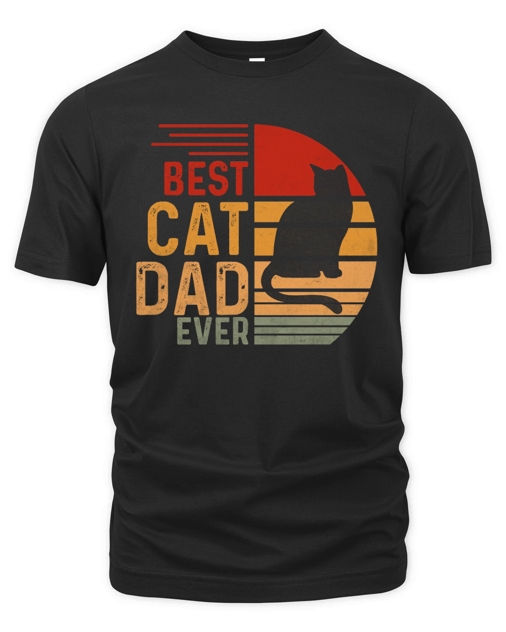 Vintage Best Cat Dad Ever Retro Organic Unisex T-shirt