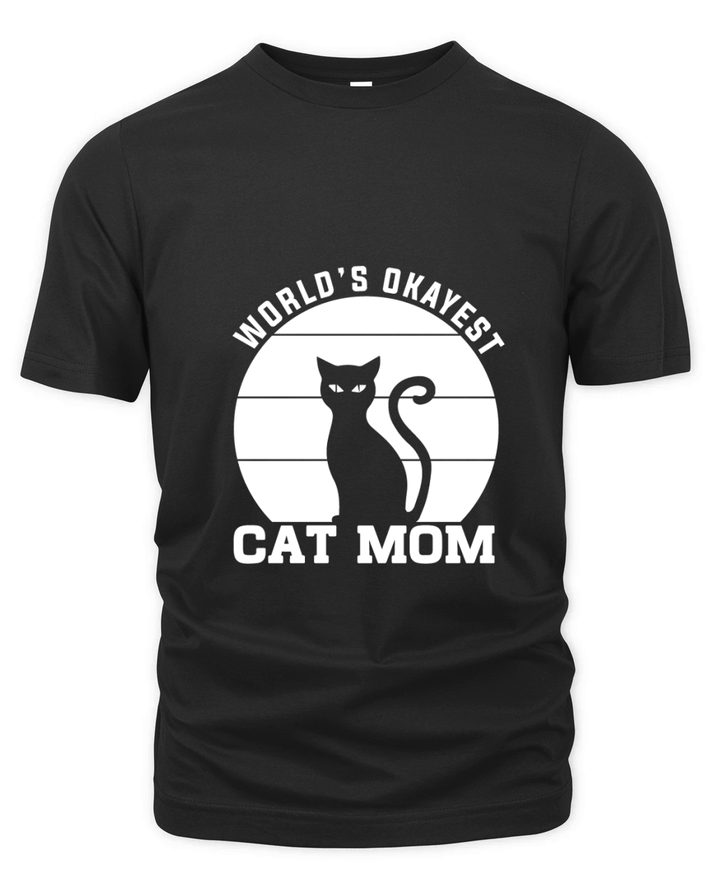 Worlds okayest cat mom Organic Unisex T-shirt