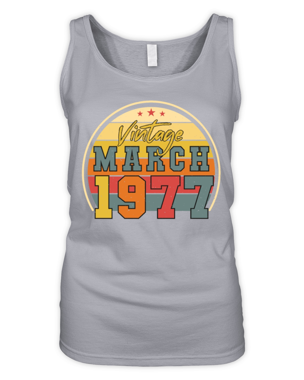 1977 In March Vintage Funny Organic Women's Tank Top