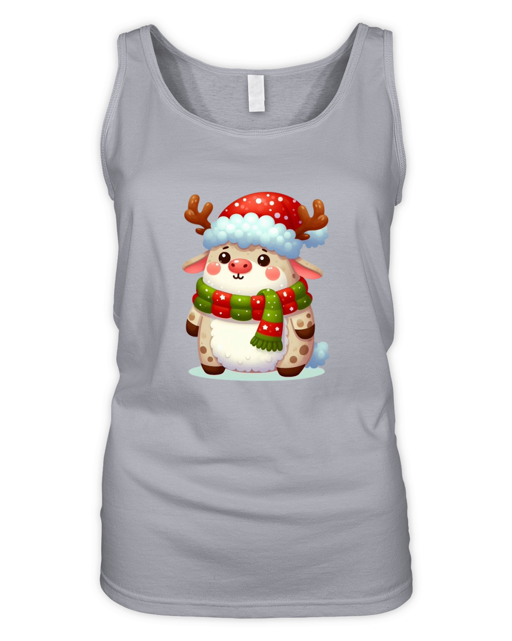 Funny Christmas Animal clipart (2) Organic Women's Tank Top