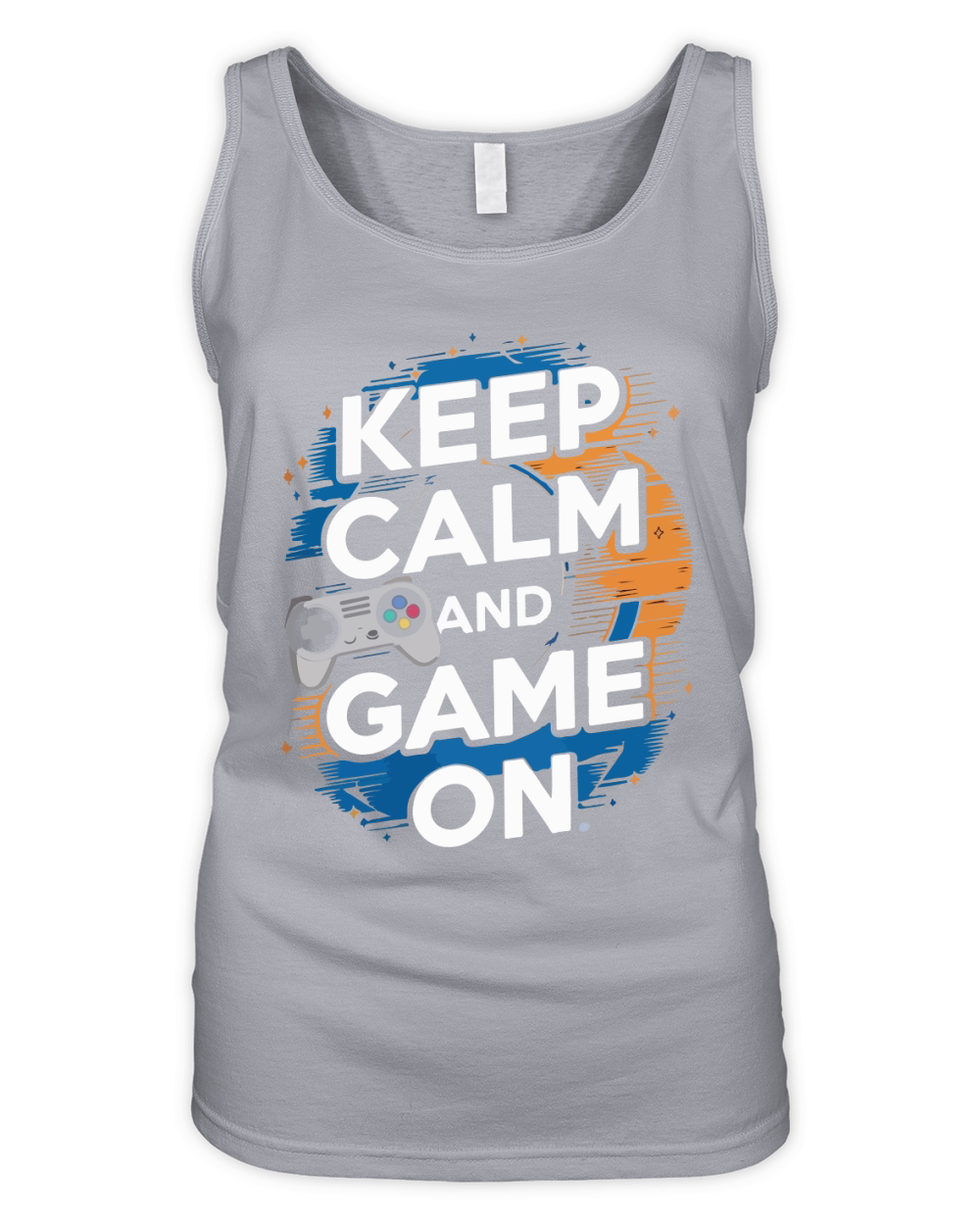Keep Calm and Game on 1 06 Organic Women's Tank Top