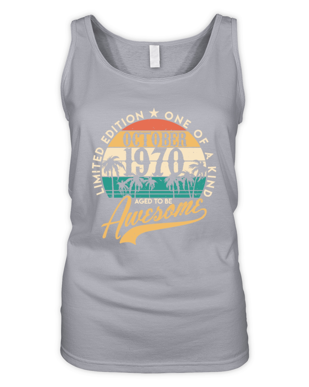 October 1970 birthday gifts for men women Vintage Organic Women's Tank Top