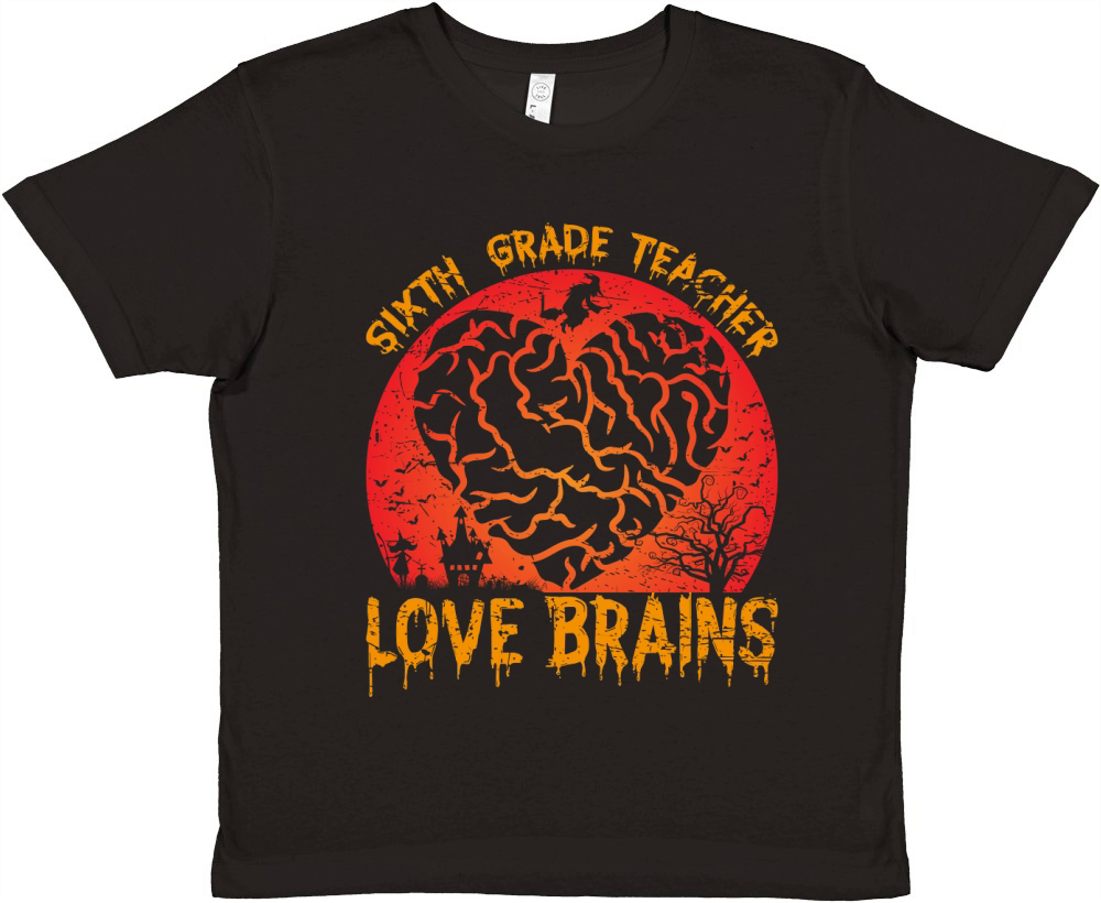 6th Grade Teachers Love Brain1 Premium Kids Crewneck T-shirt