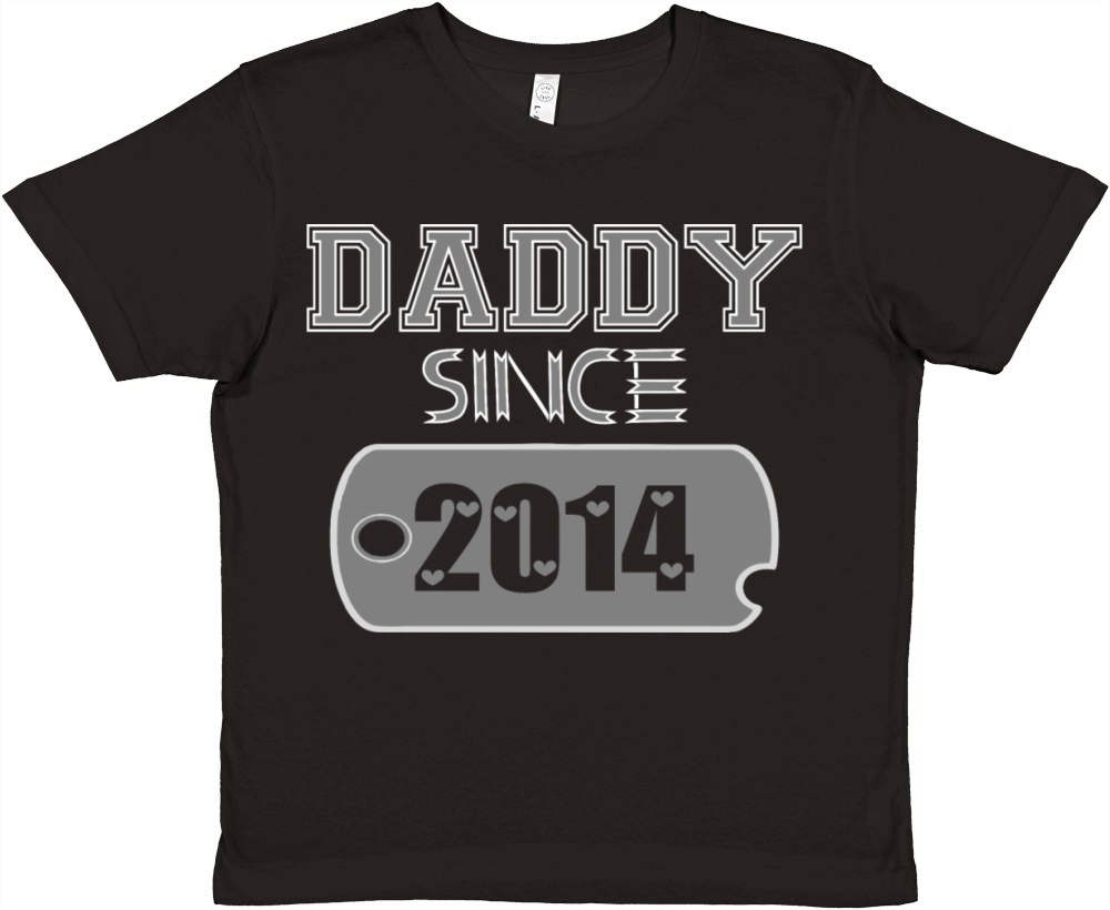 Daddy Since Tag 2014 Happy Fathers Day Premium Kids Crewneck T-shirt