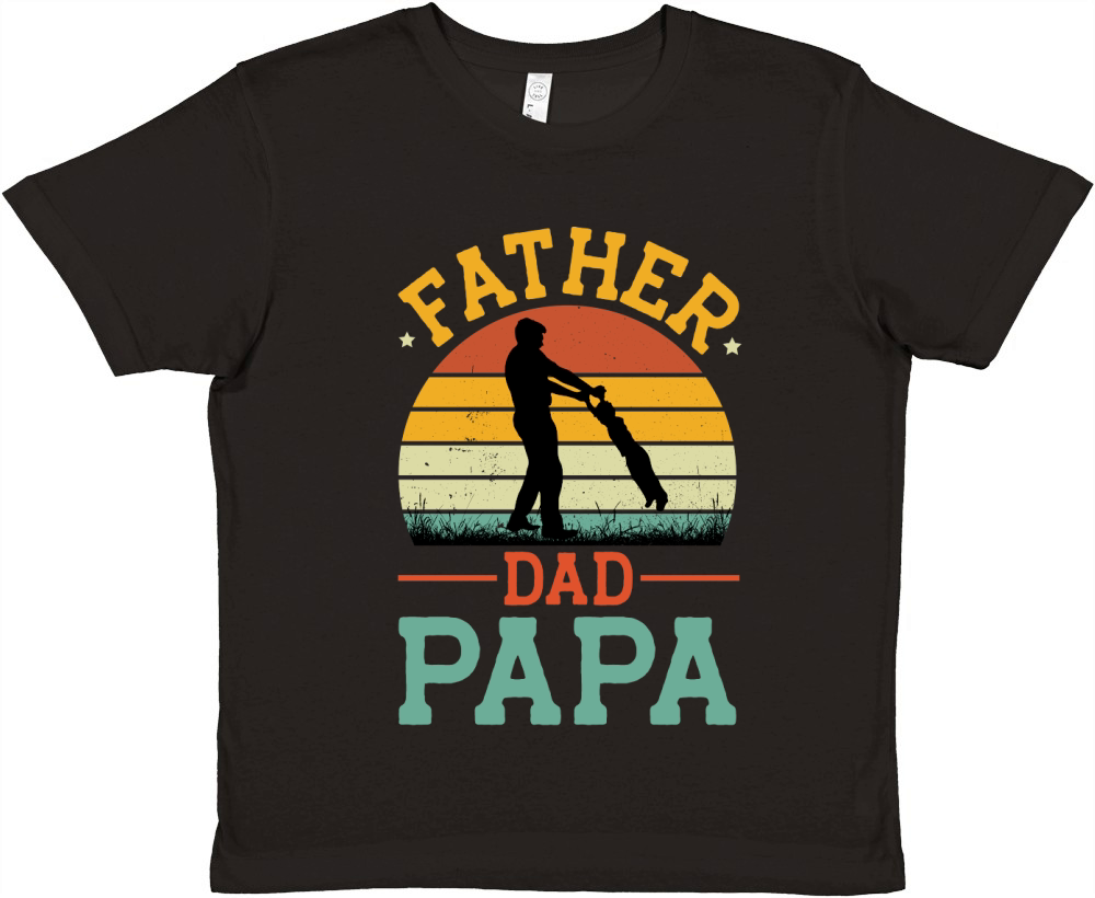 Father Dad Papa  (1) Premium Kids Crewneck T-shirt