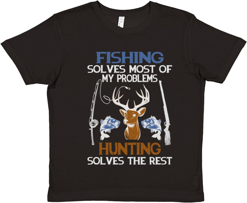 fishing solves most of my problems Premium Kids Crewneck T-shirt