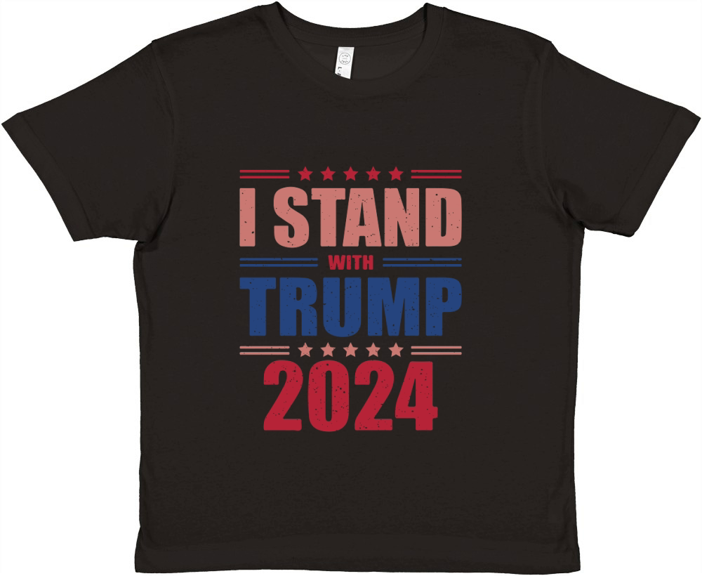 I Stand With Trump 2024 SVG, Trump Premium Kids Crewneck T-shirt