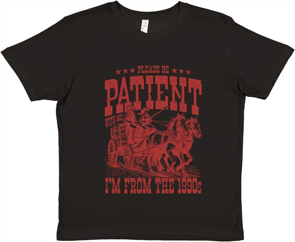Im From The 1900s Cowboy Western L Red Premium Kids Crewneck T-shirt