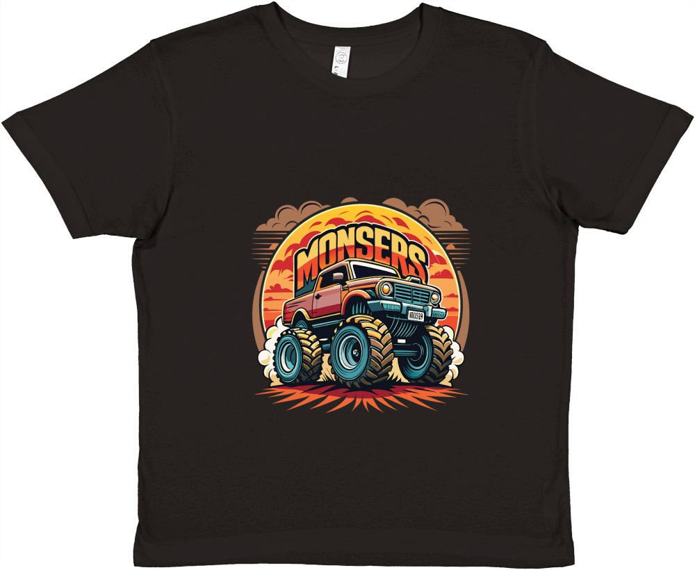 Monster Truck Premium Kids Crewneck T-shirt