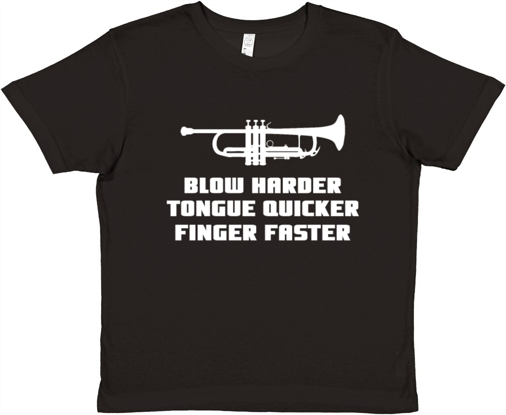 Trumpet blow music gift Premium Kids Crewneck T-shirt