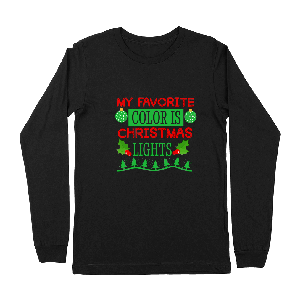 My Favorite Color is Christmas Lights 4 Premium Long Sleeve