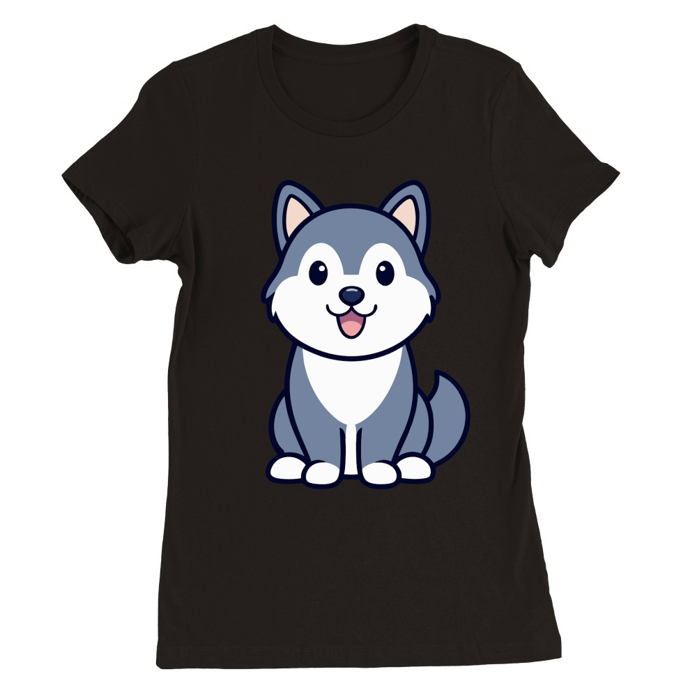 Alaskan Malamute Premium Womens Crewneck T-shirt