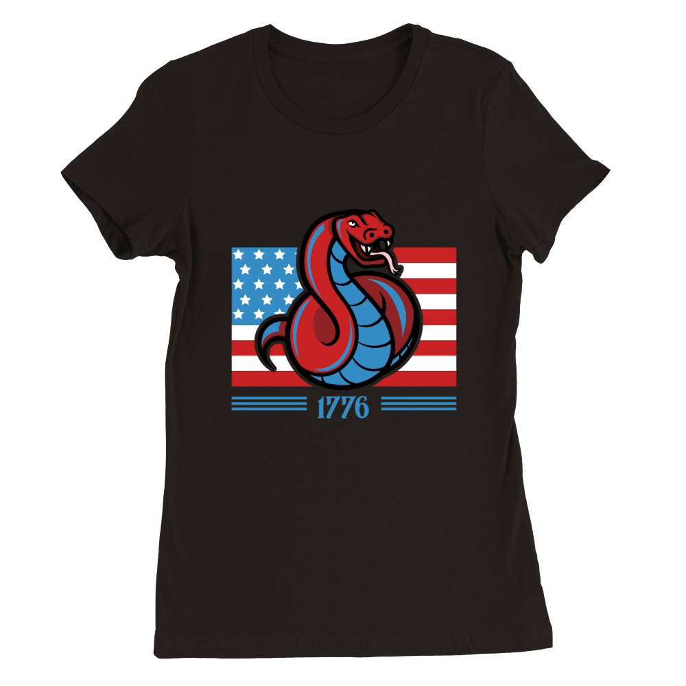 Vintage 4th July 1776 02 Premium Womens Crewneck T-shirt