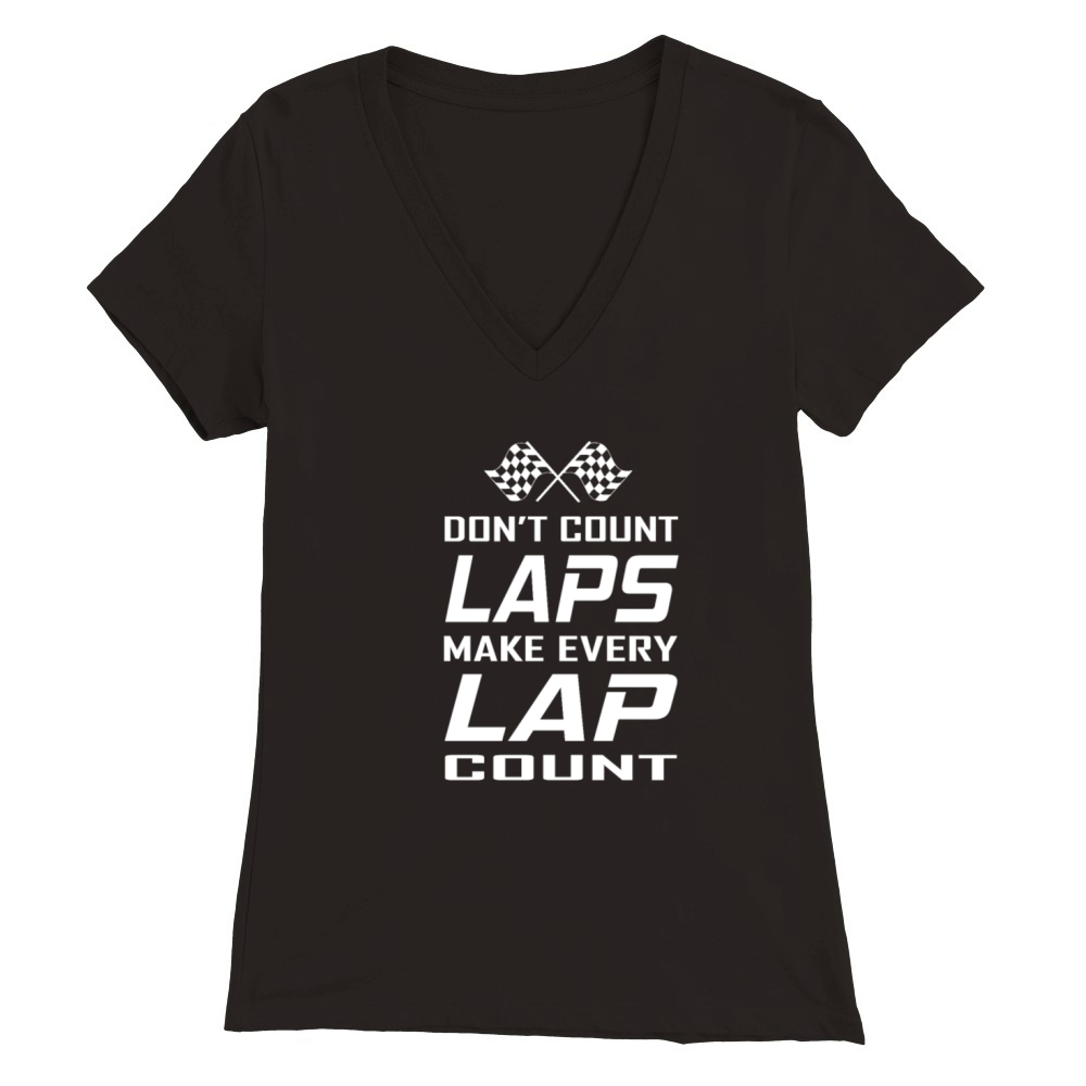 Car Racing Race Funny Mechanic Motorsport Gift Premium Womens V-Neck T-shirt
