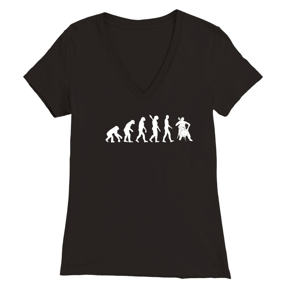 Evolution of violin music instrument Premium Womens V-Neck T-shirt
