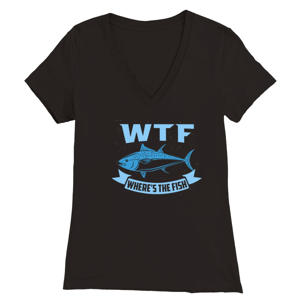 Fish Butt Eel Fishing Gift Fishing Pike Premium Womens V-Neck T-shirt