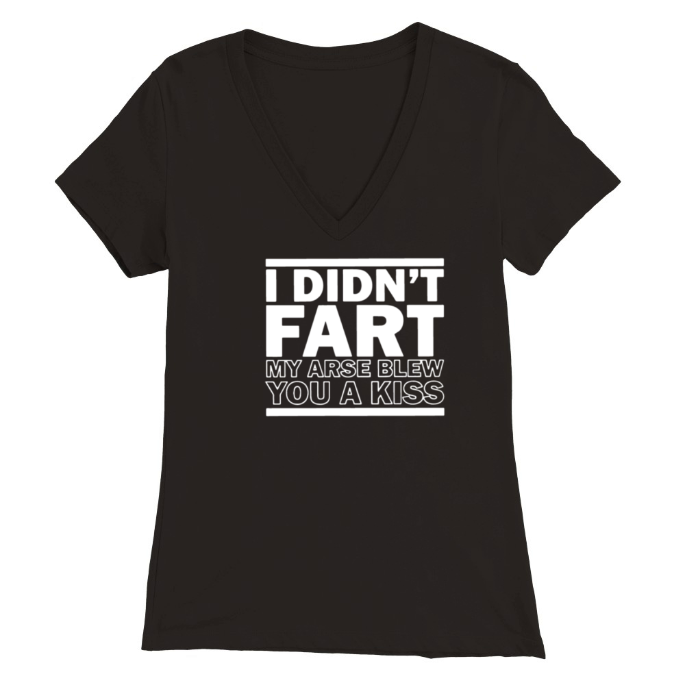Funny Fart Funny T shirt Premium Womens V-Neck T-shirt