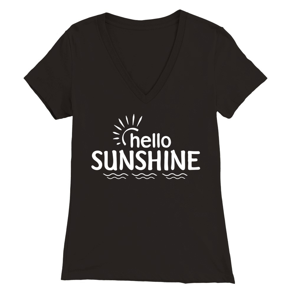 Hello Sunshine Premium Womens V-Neck T-shirt